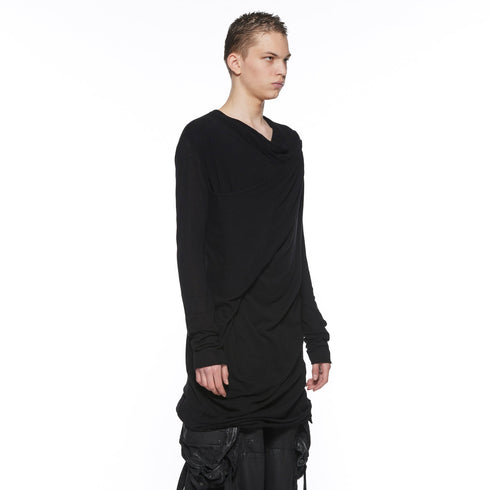 JULIUS 917CUM4 Black / Drop Neck Drape Top