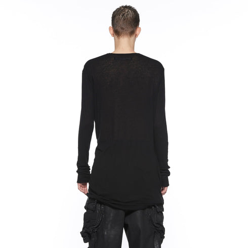 JULIUS 917CUM4 Black / Drop Neck Drape Top