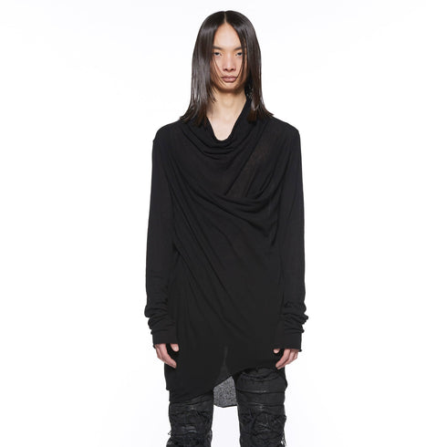 JULIUS 917CUM5 Black / Cowl Neck Drape Top