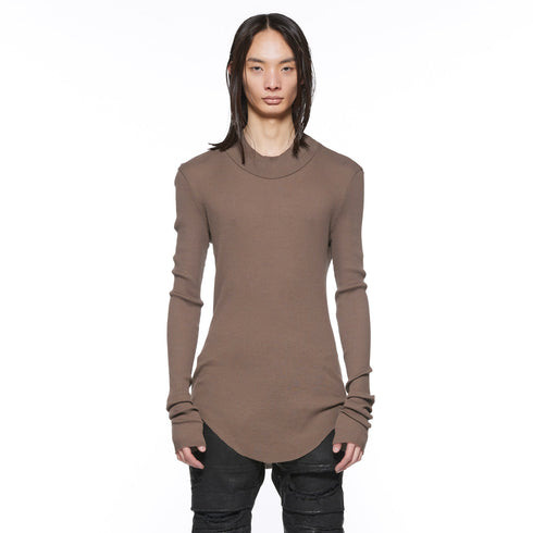 JULIUS 917CUM6 Sand / High Neck Skinny Top