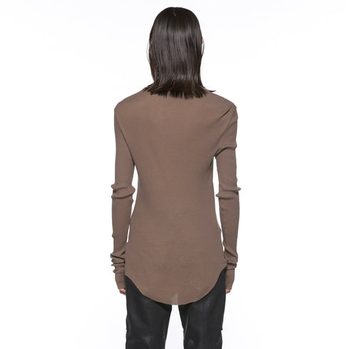 JULIUS 917CUM6 Sand / High Neck Skinny Top