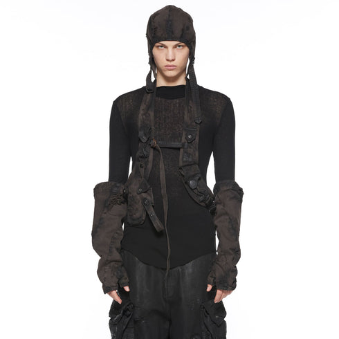 JULIUS 917VEM1-BW Dark Brown / Holster Vest