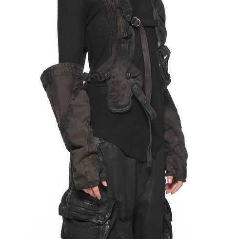 JULIUS 917ACU18-BW Dark Brown / Dimentional Gloves