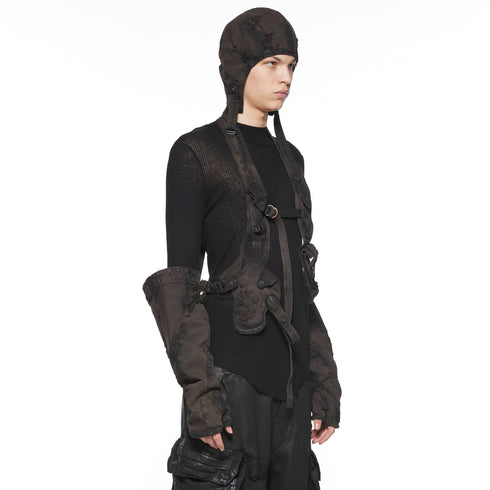 JULIUS 917VEM1-BW Dark Brown / Holster Vest