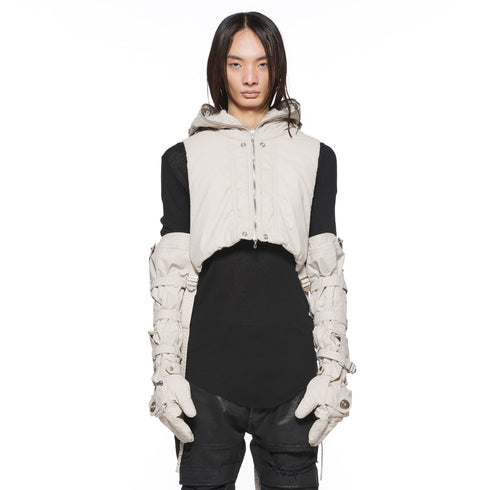 JULIUS 917STU2 Plaster / Hooded Gauna Vest