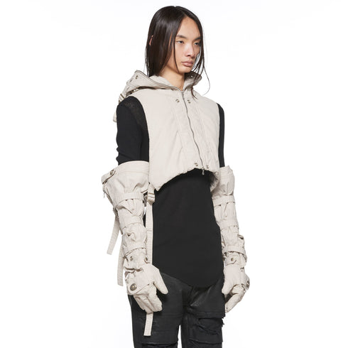JULIUS 917STU2 Plaster / Hooded Gauna Vest