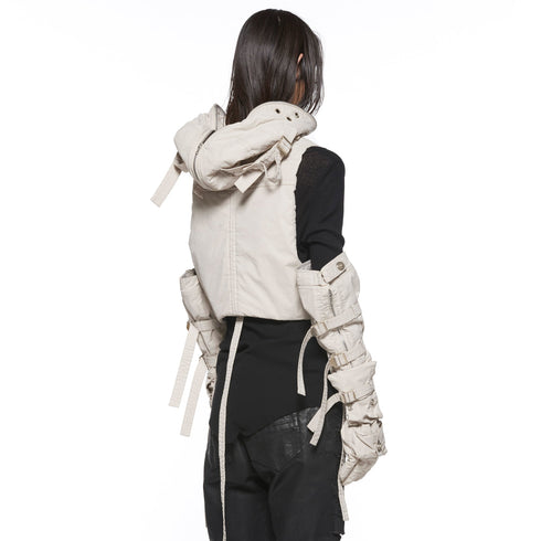 JULIUS 917STU2 Plaster / Hooded Gauna Vest