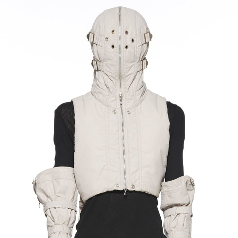 JULIUS 917STU2 Plaster / Hooded Gauna Vest
