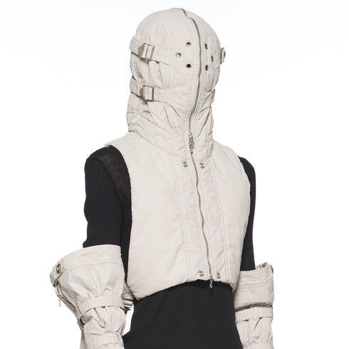 JULIUS 917STU2 Plaster / Hooded Gauna Vest