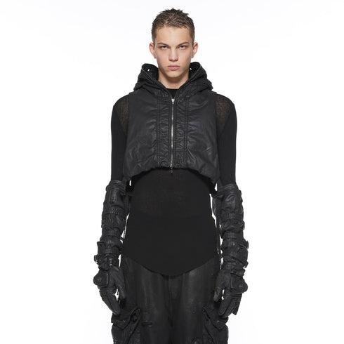 JULIUS 917STU2 Black / Hooded Gauna Vest