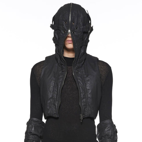 JULIUS 917STU2 Black / Hooded Gauna Vest