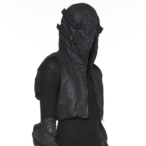 JULIUS 917STU2 Black / Hooded Gauna Vest