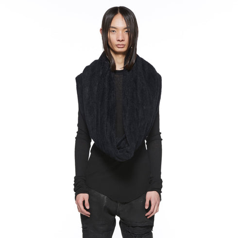 JULIUS 917STU6 Black / Layerd Hoop Stole