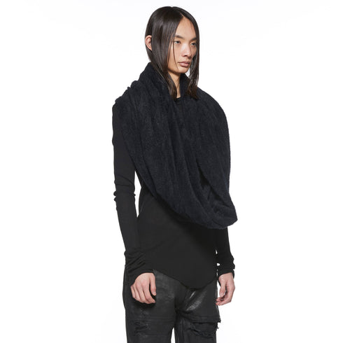JULIUS 917STU6 Black / Layerd Hoop Stole