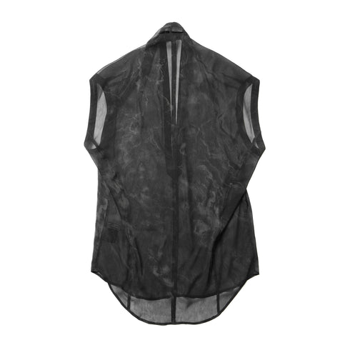 JULIUS 937SHM10 Black / Slit Neck Shirt