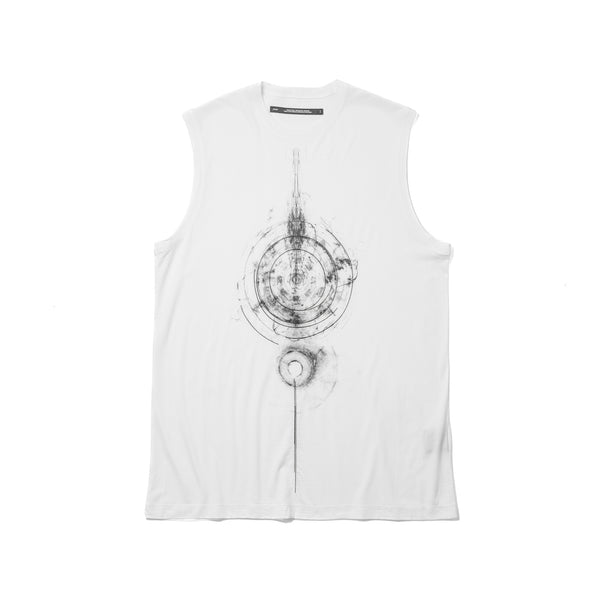 JULIUS 937CPM3 Off White / Mantra Sleeve Less Top