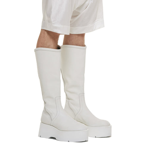 JULIUS 937FWM1 Off White / Long Engineer Boots