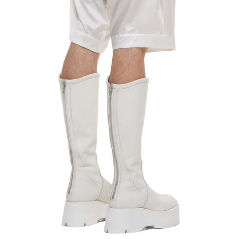 JULIUS 937FWM1 Off White / Long Engineer Boots