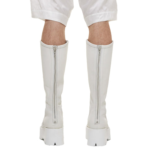 JULIUS 937FWM1 Off White / Long Engineer Boots