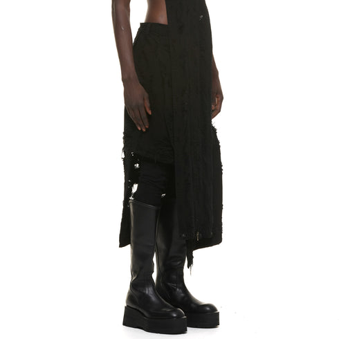 JULIUS 937SKU1 Black / Wrap Skirt