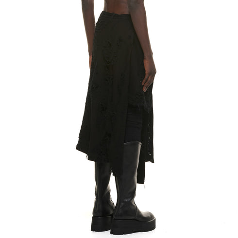 JULIUS 937SKU1 Black / Wrap Skirt