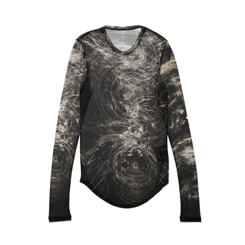 JULIUS 937CUM28-P Black / Sheer Ls Top
