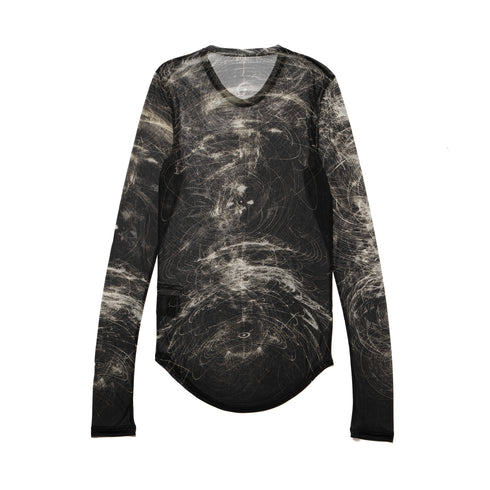 JULIUS 937CUM28-P Black / Sheer Ls Top