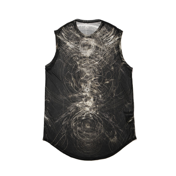 JULIUS 937CUM30-P Black / Sheer Sleeve Less Top