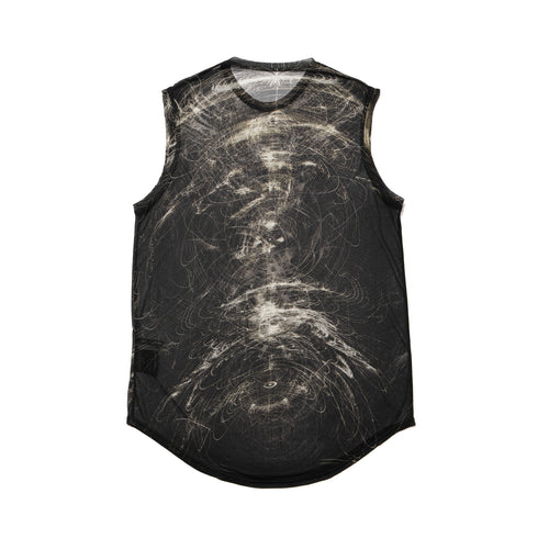 JULIUS 937CUM30-P Black / Sheer Sleeve Less Top
