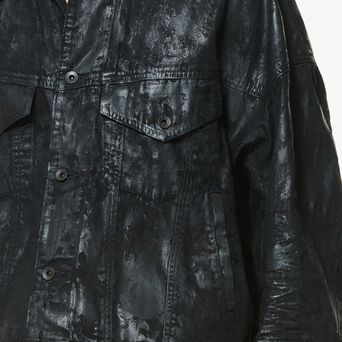 JULIUS 947BLM1-C Luster Black / Coated Dk Jacket