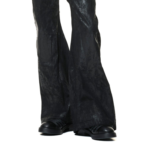JULIUS 947PAM1-C Luster Black / Coated Jet Pants