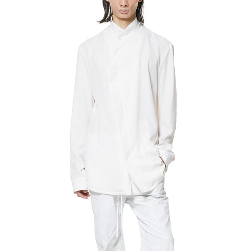 JULIUS 947SHM5 Off White / Coverd Neck Shirt