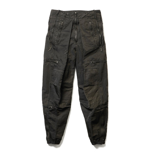 JULIUS 957PAM15 Dark Khaki / Flight Zip Pants