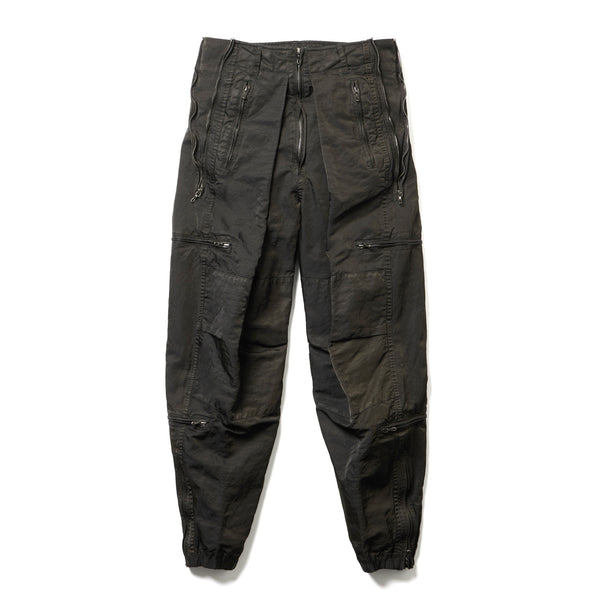 JULIUS 957PAM15 Dark Khaki / Flight Zip Pants
