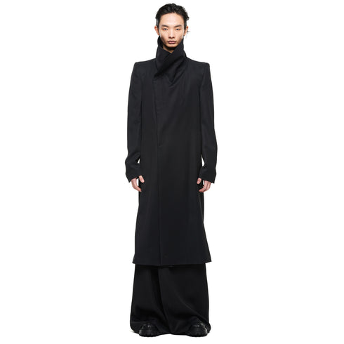 JULIUS 957COM1 Black / Coverd Neck Coat