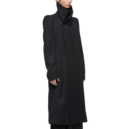JULIUS 957COM1 Black / Coverd Neck Coat
