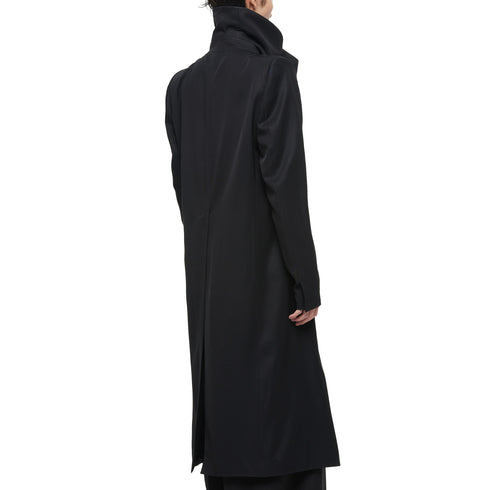 JULIUS 957COM1 Black / Coverd Neck Coat