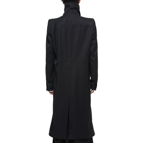 JULIUS 957COM1 Black / Coverd Neck Coat