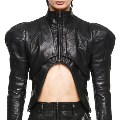 JULIUS 957JAM3 Black / Droid Short Jacket