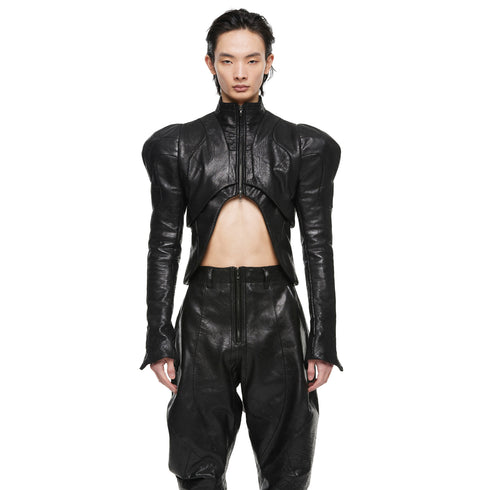 JULIUS 957JAM3 Black / Droid Short Jacket