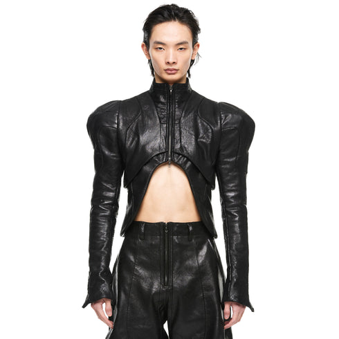JULIUS 957JAM3 Black / Droid Short Jacket