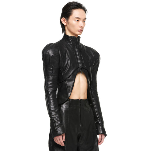 JULIUS 957JAM3 Black / Droid Short Jacket