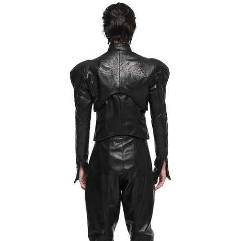 JULIUS 957JAM3 Black / Droid Short Jacket