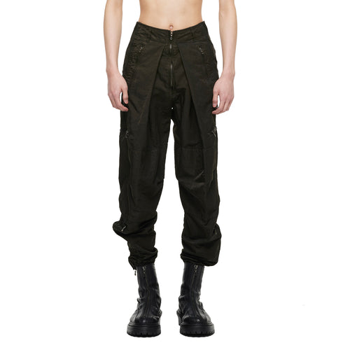 JULIUS 957PAM15 Dark Khaki / Flight Zip Pants