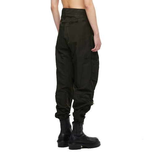 JULIUS 957PAM15 Dark Khaki / Flight Zip Pants