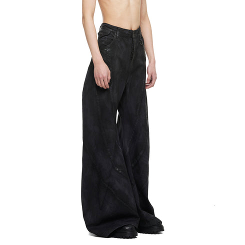 077PAM6 Charcoal / Bending Flare Pants