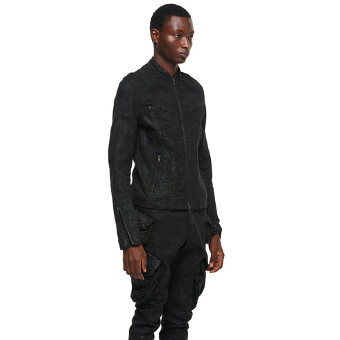 JULIUS 957BLM7 Black / Seamed Riders Jacket