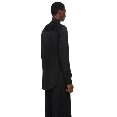 JULIUS 957SHM5 Black / Stand Collar Shirt