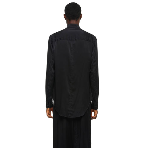 JULIUS 957SHM5 Black / Stand Collar Shirt