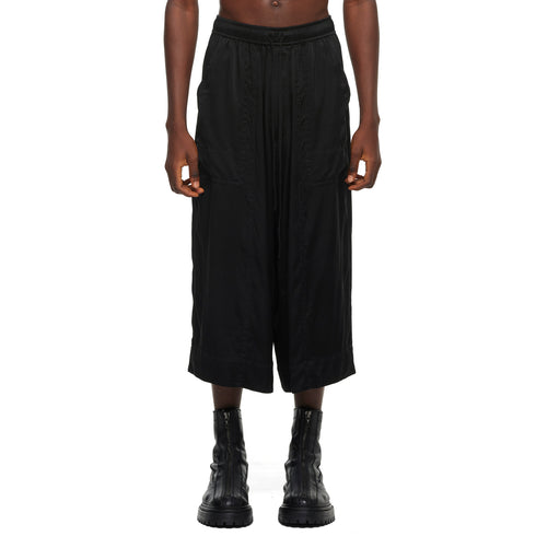JULIUS 957PAM19 Black / Cropped Baggy Pants